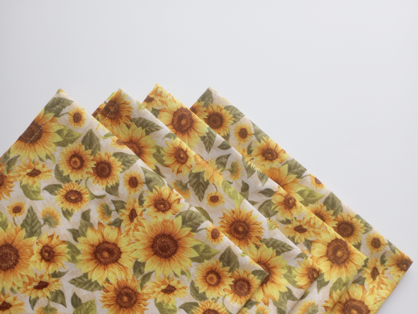 Sunflowers Light Dinner Table Napkins - Image 9