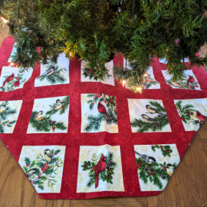 Bird and Cardinal Tree Skirt 46 inch