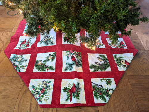 Bird and Cardinal Tree Skirt 46 inch