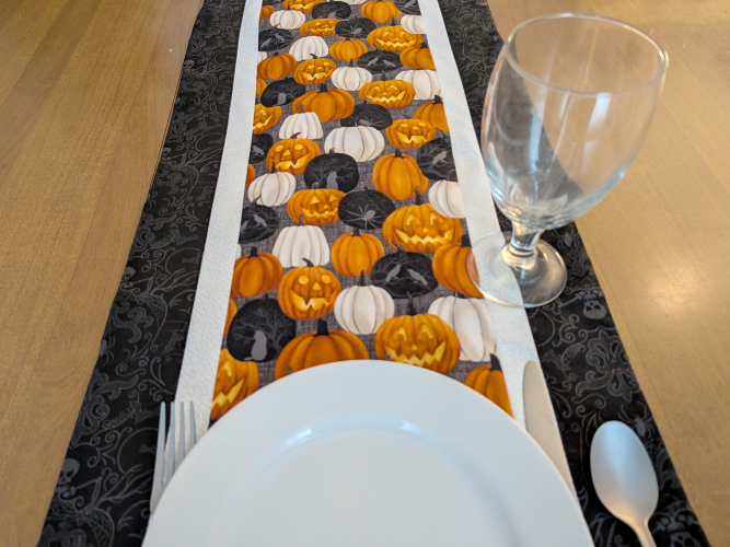 Spooky Halloween Table Runner Black - Image 2