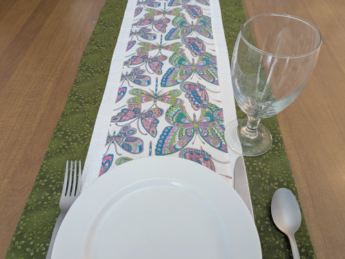 Butterfly Table Runner Green - Image 5