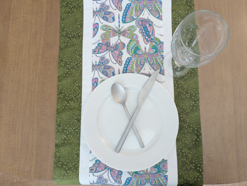 Butterfly Table Runner Green - Image 6