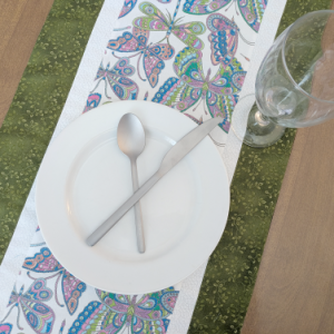 Butterfly Table Runner Green