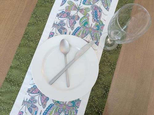 Butterfly Table Runner Green