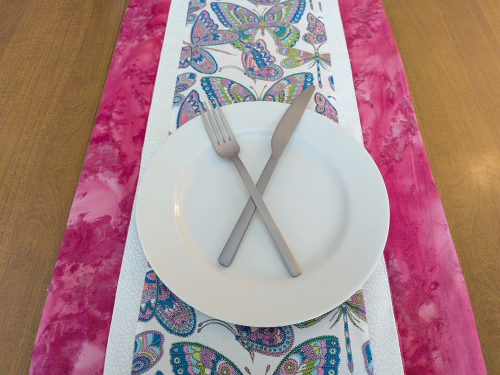 Butterfly Table Runner Pink - Image 3