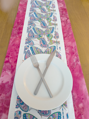 Butterfly Table Runner Pink