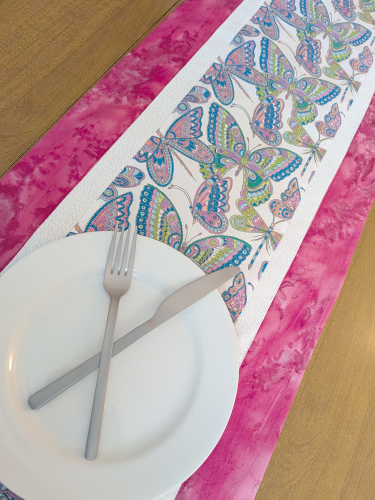 Butterfly Table Runner Pink - Image 2