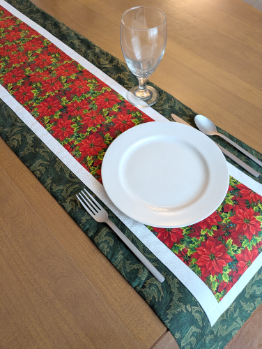 Festive Poinsettia Christmas Runner - Image 4
