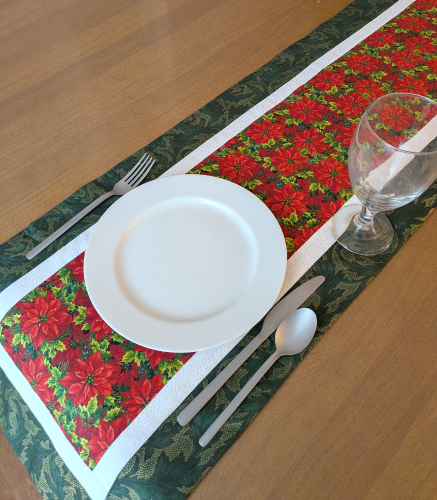 Festive Poinsettia Christmas Runner - Image 3