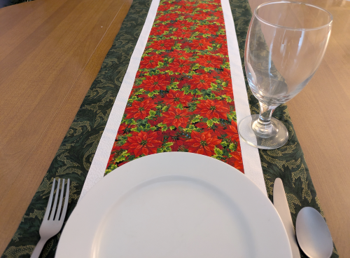Festive Poinsettia Christmas Runner - Image 2