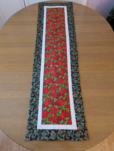 Festive Poinsettia Christmas Runner Holly - Image 12