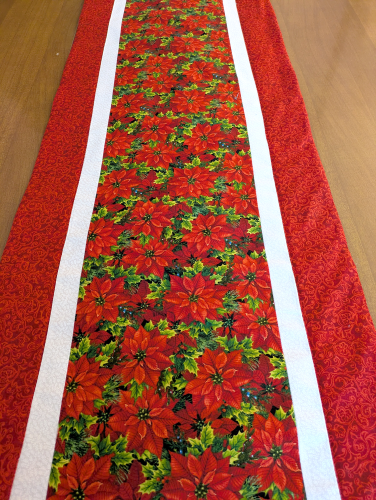 Festive Poinsettia Christmas Runner Red - Image 8