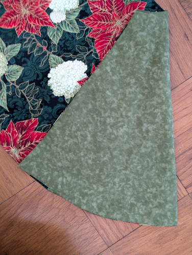 Green Poinsettia Tree Skirt - Image 10