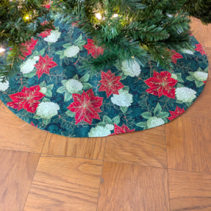 Green Poinsettia Tree Skirt