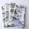 Lighthouse Napkins Handmade coastal kitchen decor ideas Nautical theme dining room accessories Unique lighthouse patterned home accents Eco-friendly reusable cloth napkins for summer Set of 4 handmade cotton napkins with lighthouses Soft cotton nautical napkins for beach house Washable handmade cloth napkins for coastal theme Premium cotton lighthouse napkins for dinner parties