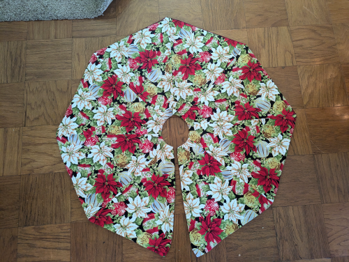 Colorful Poinsettia Tree Skirt - Image 4