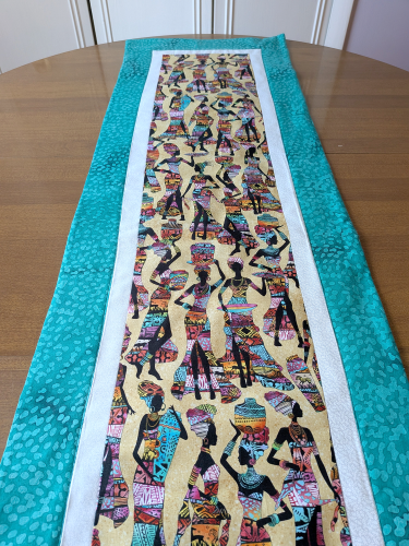 African Women Table Runner Green - Image 7