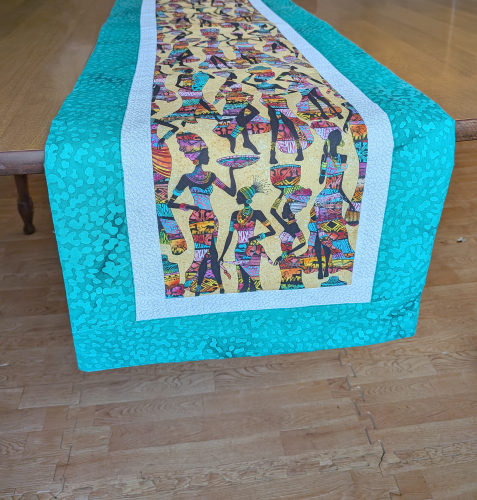 African Women Table Runner Green - Image 8