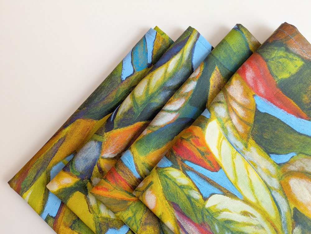 Artistic Fall Leaf Dinner Table Napkins - Image 7