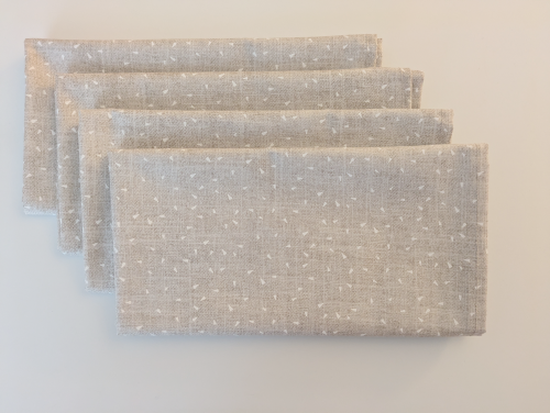 Tan and White Dinner Table Napkins - Image 9