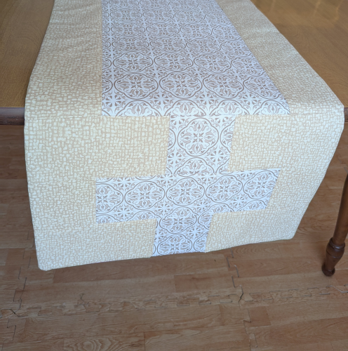 Beige Medallion Table Runner - Image 8