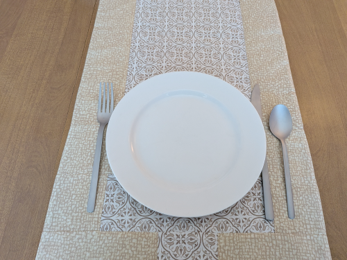 Beige Medallion Table Runner - Image 5