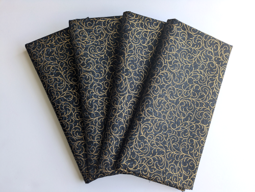 Black and Gold Dinner Table Napkins - Image 4