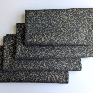 Gold and Black Dinner Table Napkins