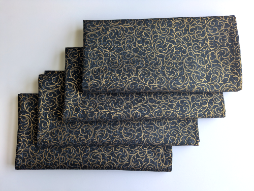 Black and Gold Dinner Table Napkins - Image 7