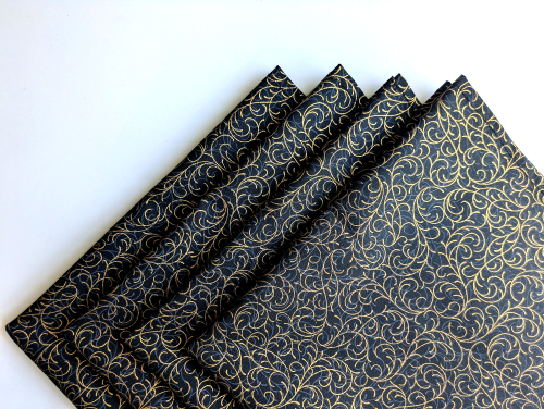Black and Gold Dinner Table Napkins - Image 9