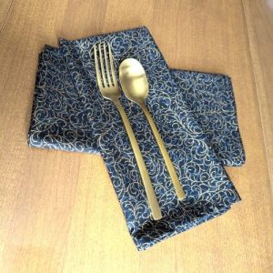 Black and Gold Dinner Table Napkins