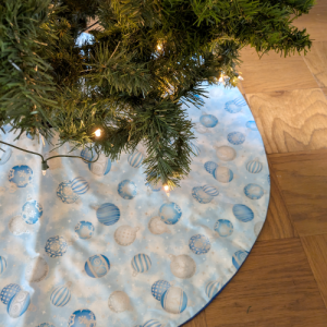 Blue Ornaments Christmas Tree Skirt