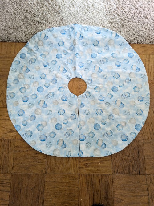 Blue Ornaments Christmas Tree Skirt - Image 7
