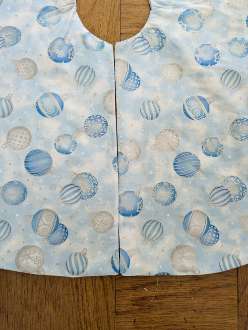 Blue Ornaments Christmas Tree Skirt - Image 5