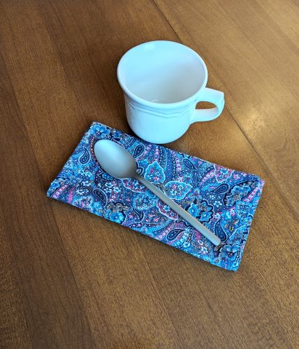 Paisley Blue Dinner Table Napkins - Image 2