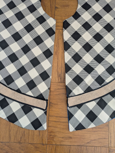 Cream and Black Buffalo Plaid Tree Skirt - Image 8