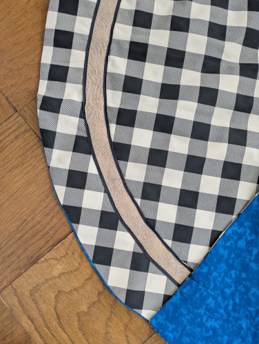 Cream and Black Buffalo Plaid Tree Skirt - Image 6