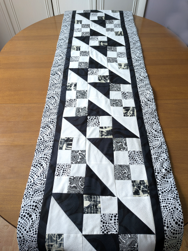 Chic Black & White Dining Table Runner Too - Image 10