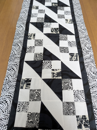 Chic Black & White Dining Table Runner Too - Image 4