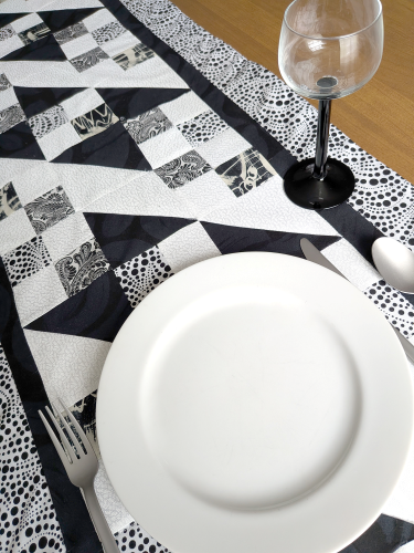 Chic Black & White Dining Table Runner Too - Image 5