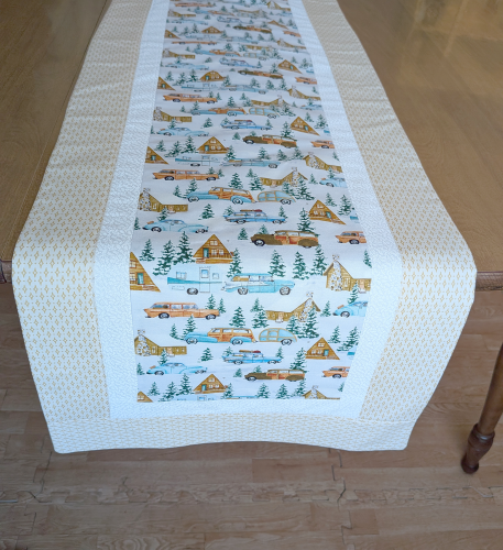 Camper Christmas Table Runner Gold - Image 10