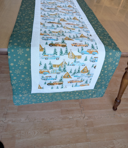 Camper Christmas Table Runner Green - Image 10