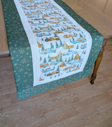 Camper Christmas Table Runner Green - Image 9