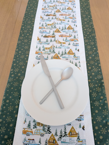 Camper Christmas Table Runner Green - Image 6