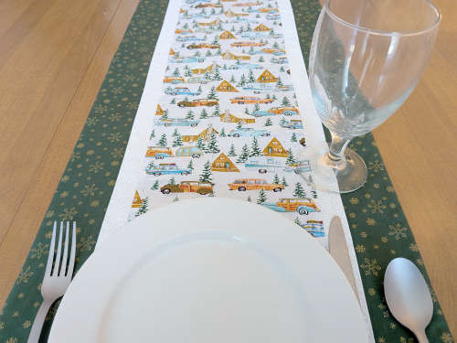 Camper Christmas Table Runner Green - Image 2