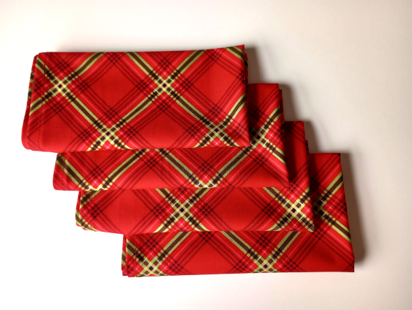 Tartan Plaid Dinner Table Napkins