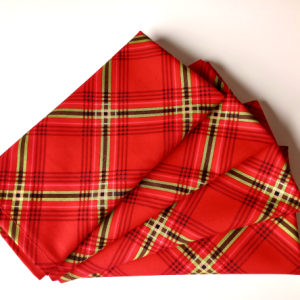 Christmas Plaid Dinner Table Napkins