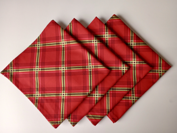 Tartan Plaid Dinner Table Napkins - Image 7