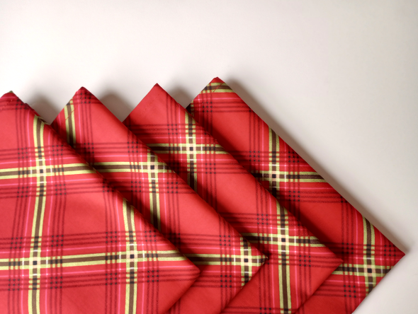 Tartan Plaid Dinner Table Napkins - Image 8