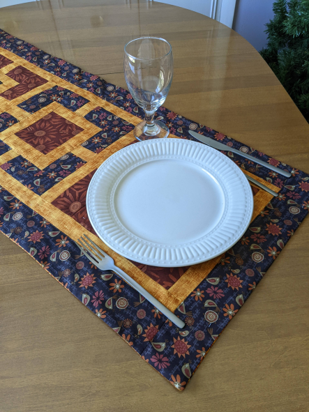 Country Birds Farmhouse Table Runner Brown - Image 3